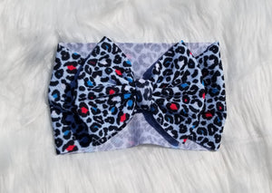 Red white and blue leopard